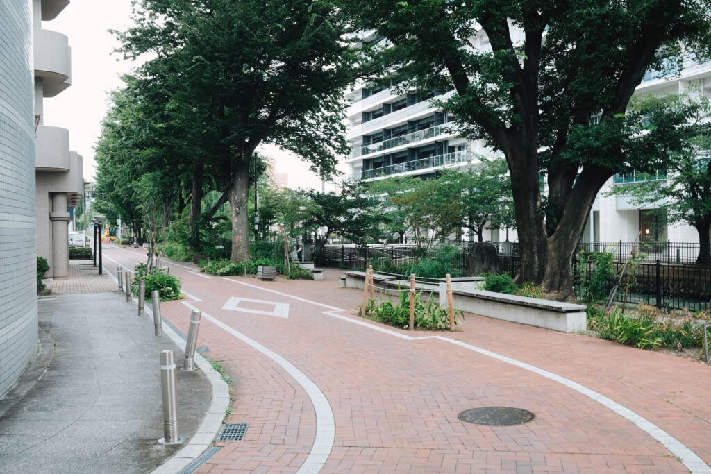 前橋商店街付近の川